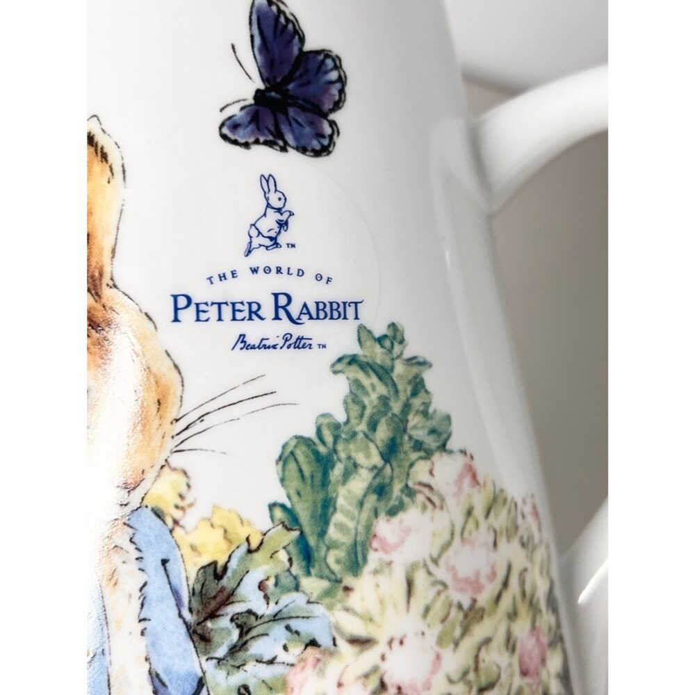 NEW Beatrix Potter Peter Rabbit Ceramic Pitcher 6.5” - Picture 4 of 7